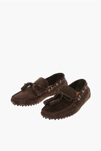 Suede Leather Boat Shoes With Tassels size 5 - Corneliani - Modalova