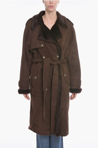 Suede SORIA Double-breasted Shearling Coat size 42 - The Mannei - Modalova