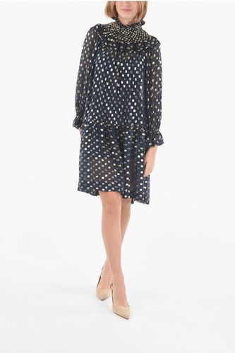 Silk See-through Mini Dress in Lurex Polka-dot Motif size M - Parosh - Modalova