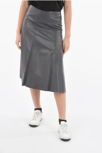 Soft Leather Midi Skirt with Back Zip size 44 - ARMA - Modalova