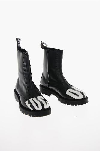 VTMNTS Laceless FUCK OFF Leather Combat Booties size 41 - Vetements - Modalova