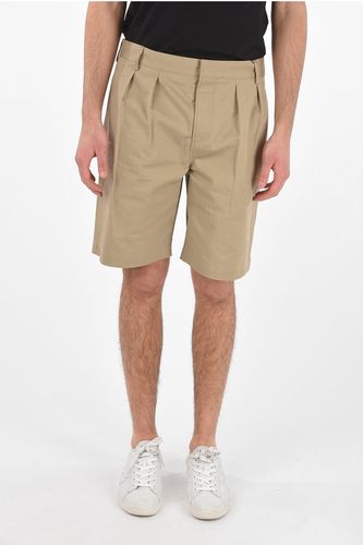 Pocket Double-pleated Cotton Shorts size 46 - Saint Laurent - Modalova