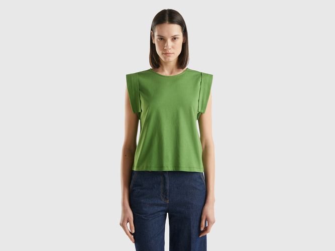 Benetton, T-shirt Con Manica Ad Angelo, taglia XS, Verde Militare, Donna - United Colors of Benetton - Modalova
