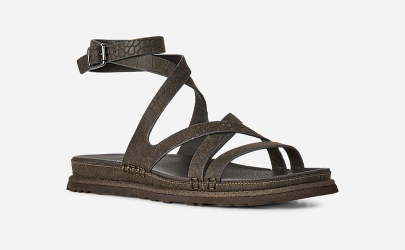 Sandale GoldenGaze embossée à bride cheville in , Taille 36, Cuir - Ugg - Modalova