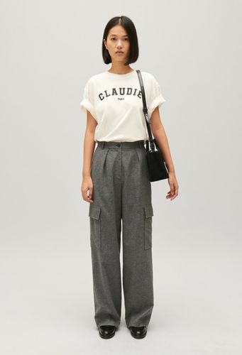 Pantalon cargo gris clair - Claudie Pierlot - Modalova