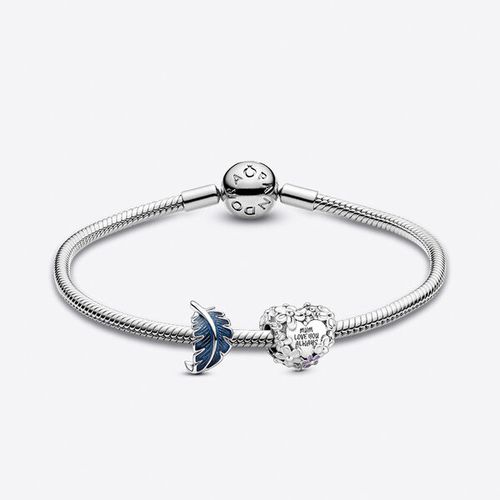 Bracelet Composé Plume et Cœur Mum Marguerite - Pandora - Modalova
