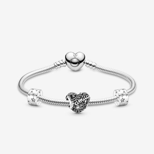 Bracelet Composé Cœur de Famille et Étoiles - Pandora - Modalova
