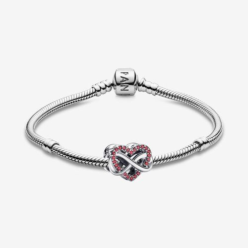 Bracelet Composé Cœur Rouge Famille et Infini - Pandora - Modalova