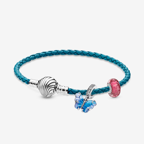Bracelet Composé Verre de Murano et Papillon - Pandora - Modalova