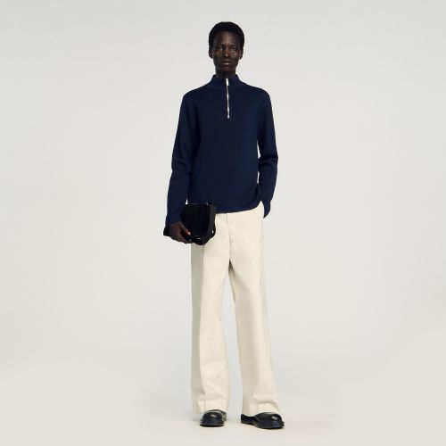 Pull en laine à col montant - Sandro Paris - Modalova