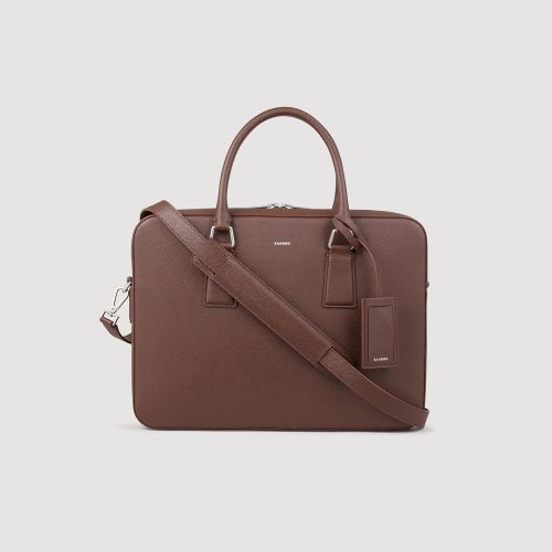 Briefcase en cuir reconstitué - Sandro Paris - Modalova