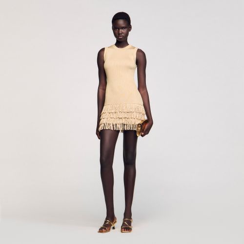 Robe courte en maille - Sandro Paris - Modalova