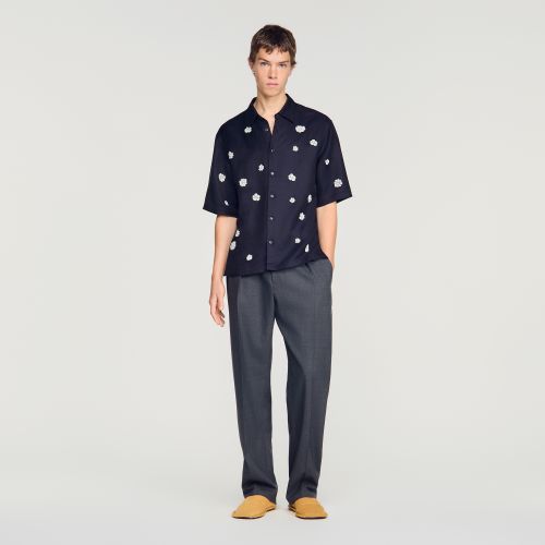 Chemise fluide imprimé fleur - Sandro Paris - Modalova
