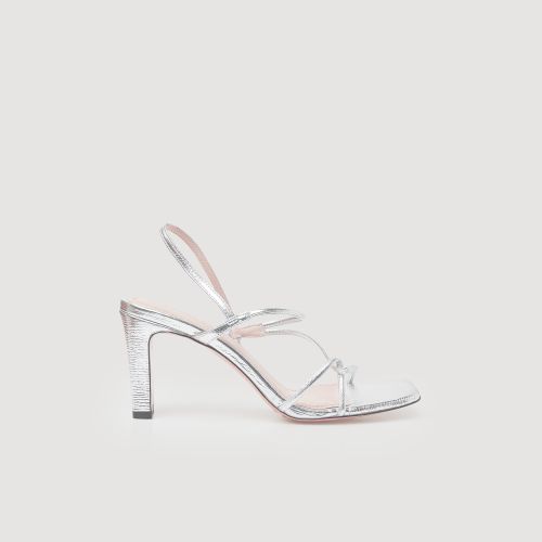 Sandales en cuir à talon large - Sandro Paris - Modalova