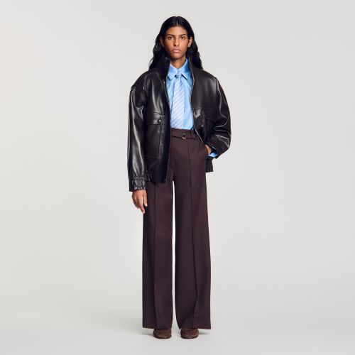 Pantalon à anneaux métalliques - Sandro Paris - Modalova