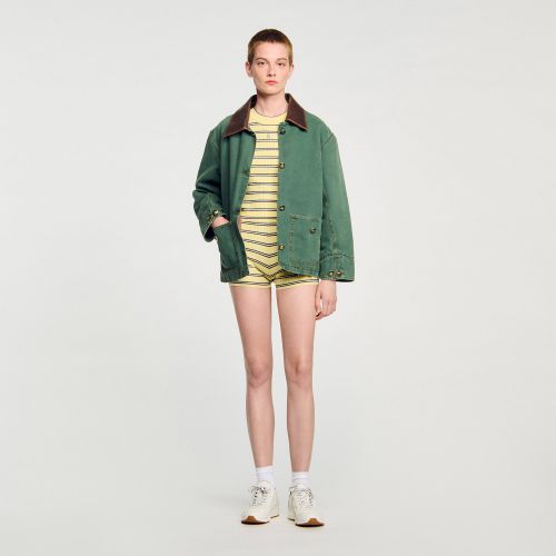 Short en maille à rayures - Sandro Paris - Modalova