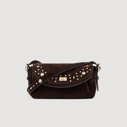 Sac LE MAMBO JANYS en suède à studs - Sandro Paris - Modalova