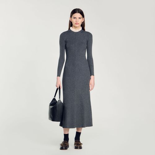 Robe longue en maille - Sandro Paris - Modalova