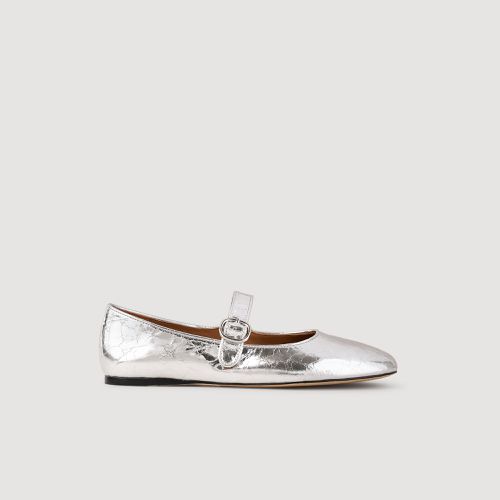 Ballerines en cuir brillant - Sandro Paris - Modalova