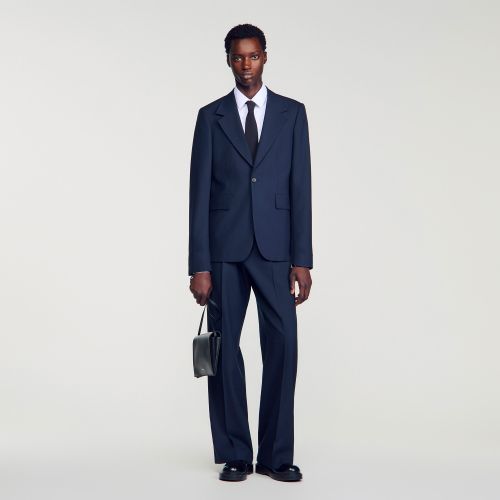 Veste de costume en laine - Sandro Paris - Modalova