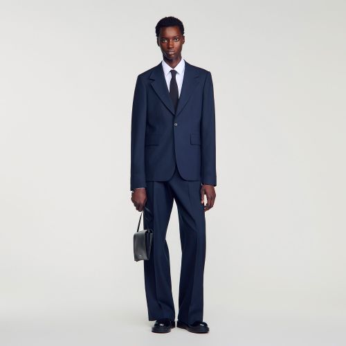 Veste de costume en laine - Sandro Paris - Modalova