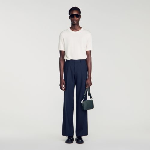 Petit sac en cuir reconstitué - Sandro Paris - Modalova