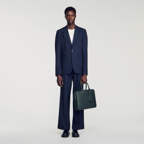 Briefcase en cuir reconstitué - Sandro Paris - Modalova