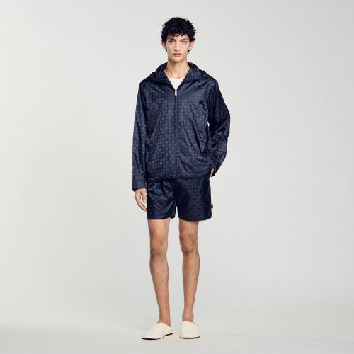 Blouson en nylon Square Cross - Sandro Paris - Modalova