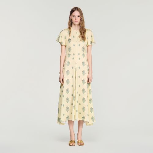 Robe longue à imprimé Paisley - Sandro Paris - Modalova
