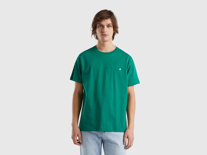 Benetton, T-shirt Basica 100% Cotone Bio, taglia XS, Verde Scuro, Uomo - United Colors of Benetton - Modalova