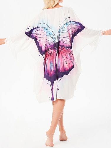 Caftans & Serviettes de Plage Cache-Maillot Kimono de Main avec Franges en Forme de Papillon de Vacances - Dresslily FR - Modalova