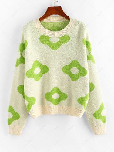 Flower Graphic Drop Shoulder Sweater - Zaful - Modalova