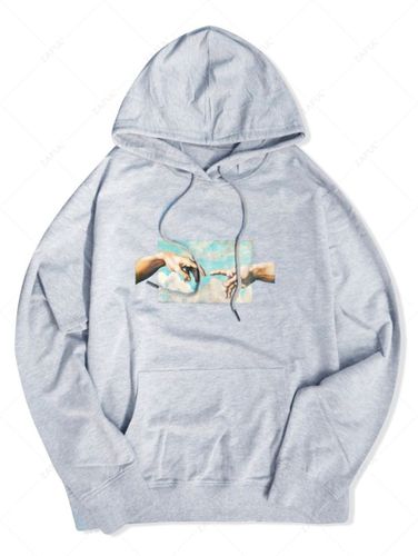 Sweat Capuche Vintage Graphique avec Poche en Avant 2xl - Zaful FR - Modalova