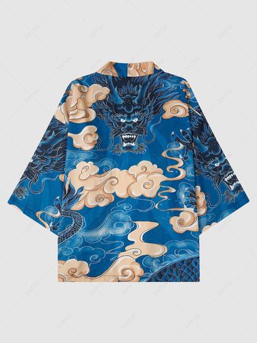 Kimono Imprim Bon Augure et Dragon Chinois L - Zaful FR - Modalova