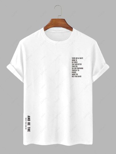 T-shirt Dcontract Imprim Lettre Graphique M - Zaful FR - Modalova