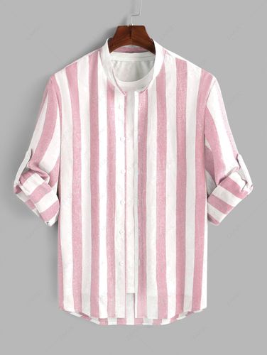 ZAFUL Chemise Raye Manches Longues en Coton L - Zaful FR - Modalova