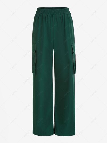 Pantalon Cargo Droit en Couleur Unie avec Poches - ZAFUL - Modalova
