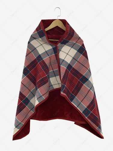 Couverture Thermique en Flanelle Imprim Carreaux Multifonctions - ZAFUL - Modalova