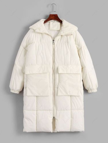 ZAFUL Manteau Capuche Matelass Long Goutte Epaule M - Zaful FR - Modalova