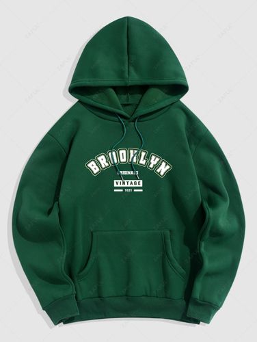 Sweat Capuche Thermique Imprim Lettre Doublure Xl - Zaful FR - Modalova