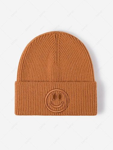 Bonnet en Tricot Sourire Brod Manchette - Zaful FR - Modalova