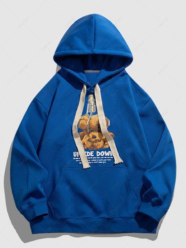 Sweat Capuche Imprim Slogan avec Poche Kangourou M - Zaful FR - Modalova