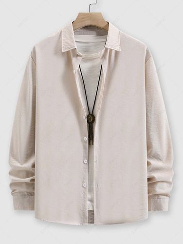 Chemise Motif Ray Manches Longues Xl - Zaful FR - Modalova