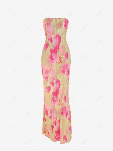 Robe de Bal Longue Imprimée Florale à Dos Ouvert - ZAFUL - Modalova