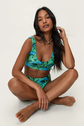 Haut De Maillot De Bain À Imprimé Feuilles - 36 - Nasty Gal - Modalova