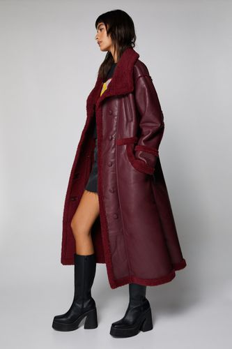 Manteau Aviateur Long En Simili - 36 - Nasty Gal - Modalova