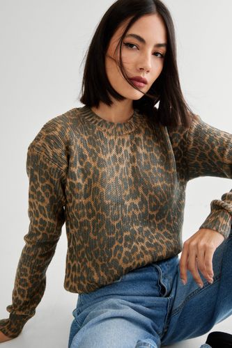 Leopard Crewneck Jumper - One Size - Nasty Gal - Modalova