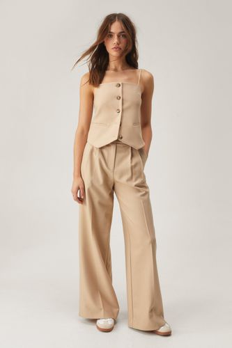 Premium Twill Super Wide Leg Trousers - 32 - Nasty Gal - Modalova