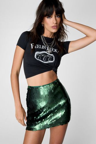 Disc Sequin Micro Mini Skirt - 32 - Nasty Gal - Modalova