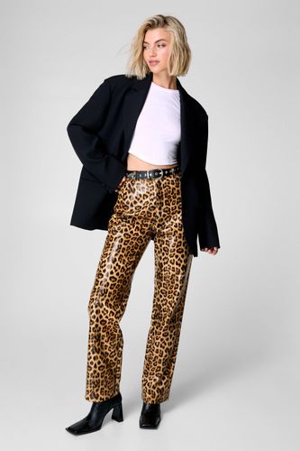 Leopard Straight Leg Pant - 32 - Nasty Gal - Modalova